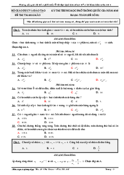 Phát triển đề minh họa THPT Quốc gia 2020 môn Toán – Lê Văn Đoàn