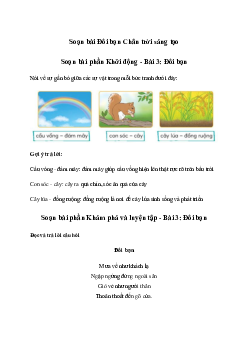 Soạn bài Đôi bạn trang 110 | Tiếng việt 3 Chân trời sáng tạo