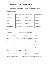 Đề thi giữa học kỳ 1 môn Tiếng Anh lớp 5 năm học 2024 - 2025 - Đề số 5 | Bộ sách I Learn Smart Start