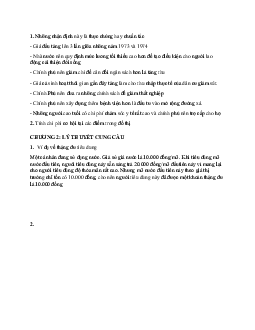 Bài tập tự luận môn Kinh tế vi mô