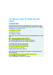 Đề thi giữa kì trắc nghiệm - Kinh tế chính trị Mác - Lênin | Trường Đại học Mở Thành phố Hồ Chí Minh