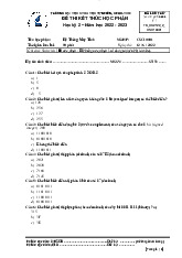 Đề Thi Kết Thúc Học Phần  môn Hệ thống máy tính | Trường Đại học Khoa học Tự nhiên, Đại học Quốc gia Thành phố Hồ Chí Minh