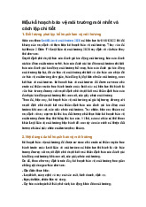 Mẫu kế hoạch bảo vệ môi trường mới nhất và cách lập chi tiết