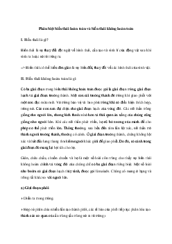 Phân biệt biến thái hoàn toàn và biến thái không hoàn toàn| Kết nối tri thức