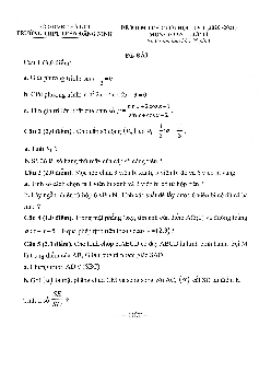Đề thi cuối HK1 Toán 11 năm 2020 – 2021 trường THPT Trần Đăng Ninh – Hà Nội