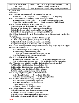 Đề thi thử THPT Quốc gia năm 2024 môn Địa Lí trường THPT Lương Thế Vinh lần 1 (có đáp án)