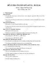 Đề cương giữa kỳ 2 Toán 10 năm 2024 – 2025 trường THPT Đức Trọng – Lâm Đồng