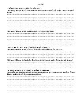 Vở bài tập môn Hóa học 10 sách Kết nối tri thức File