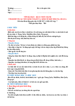 Giáo án Địa lí 7 Bài 8 sách Kết nối tri thức