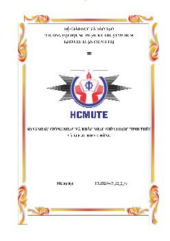 Tiểu luận môn Nhập môn Logic đề tài "So sánh sự giống nhau và khác nhau giữa logic hình thức và logic biện chứng"