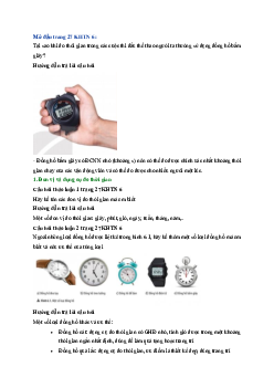 Giải Khoa học tự nhiên lớp 6 bài 6 Đo thời gian | Chân trời sáng tạo