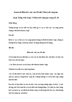 Soạn bài Đọc: Điều ước của vua Mi-đát - Tiếng Việt 4 Chân trời sáng tạo