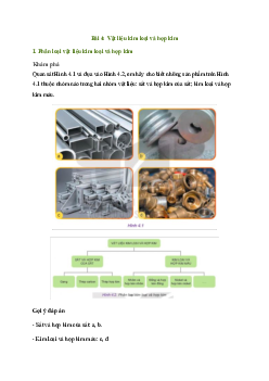 Giải Công nghệ 11 Bài 4: Vật liệu kim loại và hợp kim | Kết nối tri thức