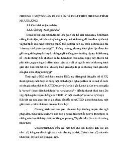 Chương 1: Một số vấn đề cơ bản về chương trình phát sinh ở nhà trường | Đại học Sư Phạm Hà Nội