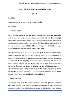 Phân tích Tính sử thi trong truyện ngắn Rừng xà nu | Văn mẫu lớp 12