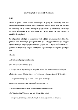 Giải Tiếng Anh 10 Unit 5: 5E Word skills | friends Global