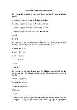 Hóa học 12 - Kim loại kiềm thổ