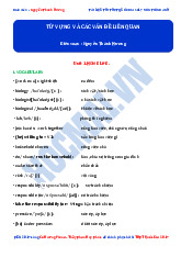 Tài liệu Từ vựng lớp 12 | Ôn thi THPT Quốc Gia môn Tiếng Anh