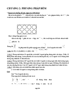Bài giảng Chương 2: Phương pháp đếm - Cấu trúc rời rạc | Trường Đại học CNTT Thành Phố Hồ Chí Minh