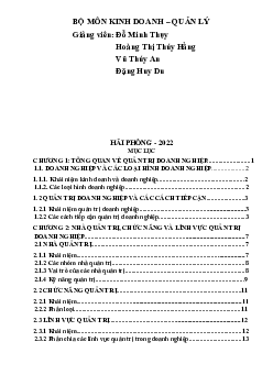 Giáo trình môn Quản trị doanh nghiệp