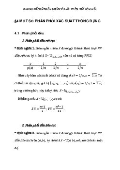 Bài giảng chương 2 môn Xác suất thống kê: Biến số ngẫu nhiên và luật phân phối sản xuất