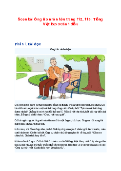 Soạn bài Ông lão nhân hậu trang 112, 113 | Tiếng Việt lớp 3 Cánh diều