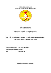 Bài kiểm tra 2: Hệ thống thông tin giúp Jollibee cạnh tranh ở VN môn Hệ thống thông tin quản lý | Học viện Ngân hàng