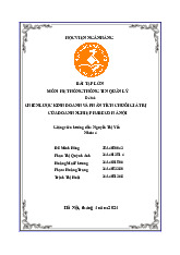 Báo cáo Chiến lược kinh doanh và phân tích chuỗi giá trị của Doanh nghiệp Habeco Hà Nội môn Hệ thống thông tin quản lý | Học viện Ngân hàng