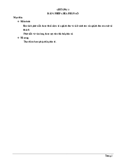 Chuyên đề phép chia phân số Toán 6