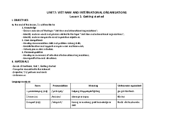 Giáo án Tiếng Anh 10 sách Kết nối tri thức với cuộc sống (Cả năm) | Unit 7