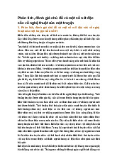 Phân tích, đánh giá chủ đề và một số nét đặc sắc về nghệ thuật của một truyện