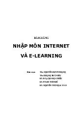 Bài giảng nhập môn internet và E-learning | Học viên công nghệ bưu chính viễn thông