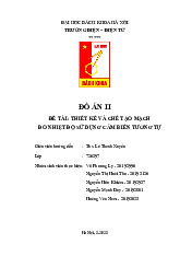 Đồ Án II: Thiết Kế Mạch Đo Nhiệt Độ Bằng Cảm Biến Tương Tự | Thực tập cơ bản | Trường Đại học Bách khoa Hà Nội