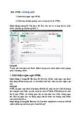 Giải SGK Tin học 12 Chân trời sáng tạo Bài F1: HTML và trang web