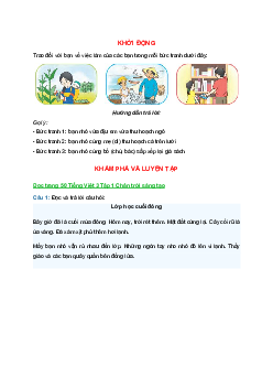 Tiếng Việt 3 trang 50, 51, 52, 53 Bài 4: Lớp học cuối đông | Chân trời sáng tạo