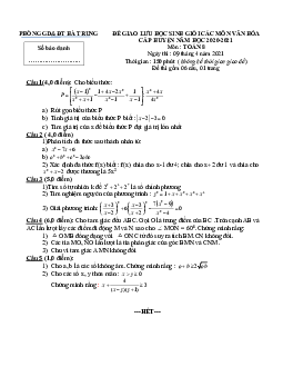 Đề thi HSG huyện Toán 8 năm 2020 – 2021 phòng GD&ĐT Hà Trung – Thanh Hóa