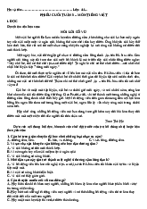 Bài tập cuối tuần 9  – môn Tiếng Việt lớp 4