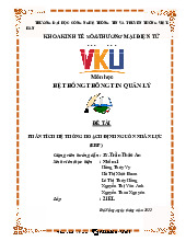 BÁO CÁO Hệ Thống Thông Tin Quản Lý (ERP) - Lớp 21EL