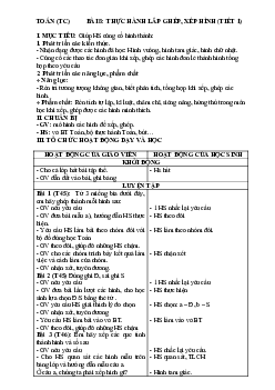 Bài 8 Buổi 2 | Giáo án Toán 1 | Kết nối tri thức với cuộc sống (Cả năm)