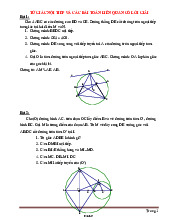 Tứ Giác Nội Tiếp Và Các Bài Toán Liên Quan Có Lời Giải