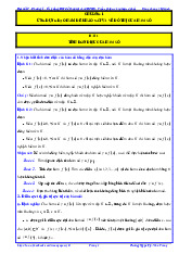 Trắc nghiệm và tự luận chủ đề tính đơn điệu và cực trị của hàm số