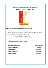 Tiểu luận Vận dụng quan điểm thực tiễn của Triết học Mác- Lê nin để xem xét vấn đề lựa chọn ngành nghề của sinh viên Đại học Bách khoa Hà Nội hiện nay | Môn Triết học Mác - Lênin - Đại học Bách Khoa Hà Nội