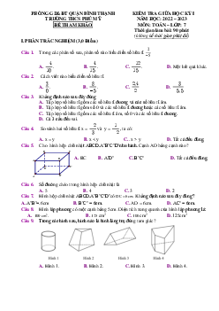 Đề tham khảo giữa kỳ 1 Toán 7 năm 2022 – 2023 trường THCS Phú Mỹ – TP HCM