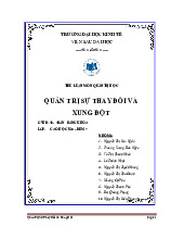 Tiểu luận: Quản trị sự thay đổi và xung đột môn Quản trị học | Đại học Kinh tế Thành phố Hồ Chí Minh