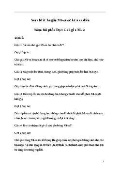 Soạn bài Chú gấu Mi-sa (trang 38) | Tiếng Việt lớp 3 Cánh diều