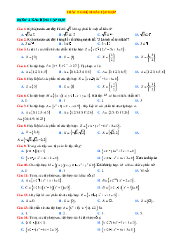 Top 60 Câu Trắc Nghiệm Tập Hợp Theo Từng Dạng( Giải Chi Tiết)