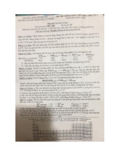 Đề thi môn hoá đại cương học kỳ 1 năm học 2019-2020 | Đề thi Hoá đại cương | Trường Đại học khoa học Tự nhiên