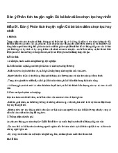 Dàn ý Phân tích truyện ngắn Cô bé bán diêm chọn lọc hay nhất | Ngữ văn 8