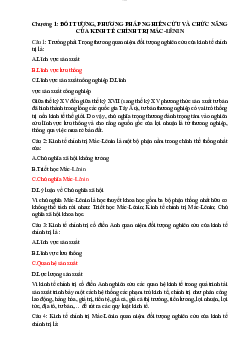 Trắc nghiệm ôn tập môn Kinh tế Chính trị | Đại học Công Đoàn