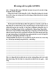 Đề cương cuối học phần - Lịch sử văn minh thế giới | Đại Học Hà Nội